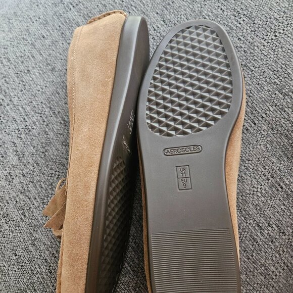 Aerosoles tan comfort shoe loafers cushion Moccasins - Picture 8 of 10